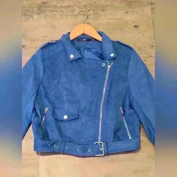 Nordstrom Royal Blue Faux Sede Jacket - Picture 6 of 10